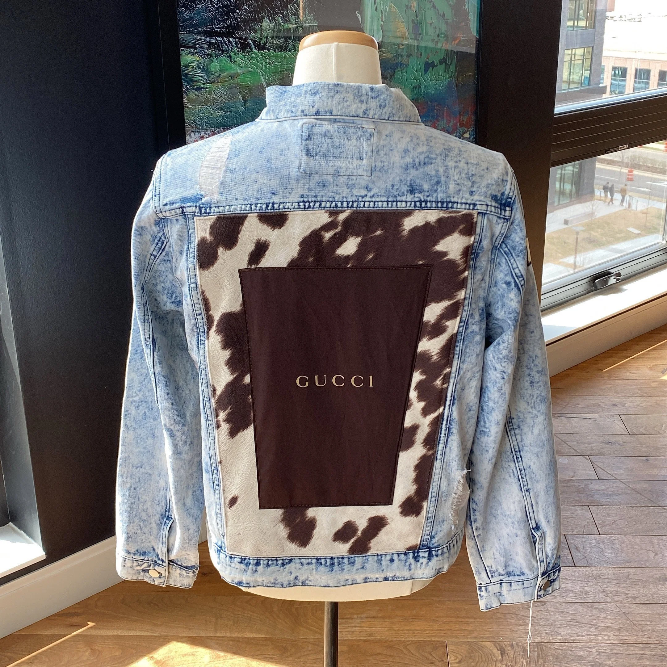 Custom gucci top denim jacket